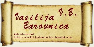 Vasilija Barovnica vizit kartica